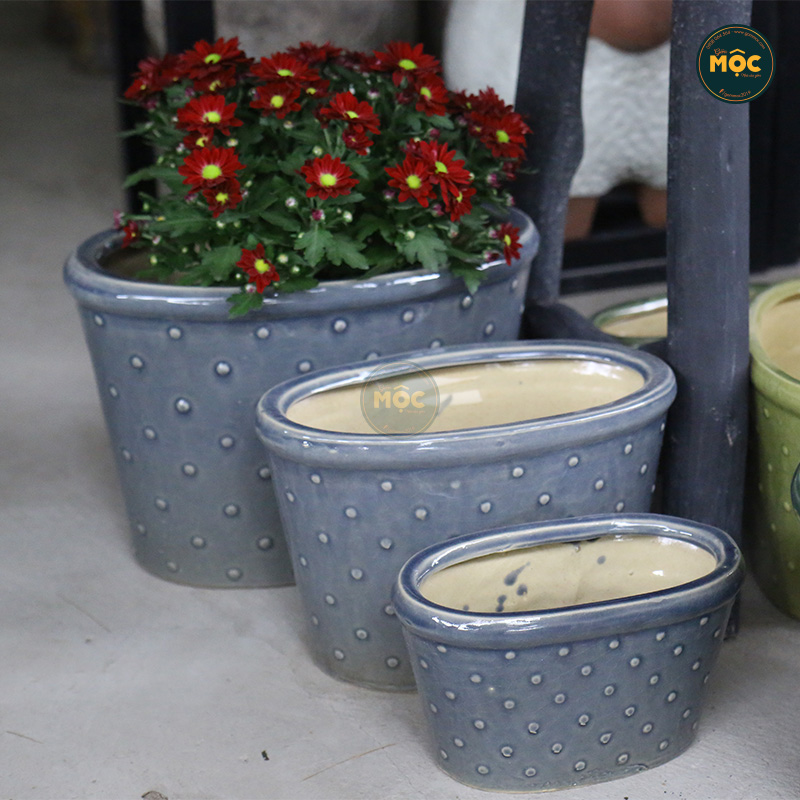 3534 ID Oval Chấm Bi 33x22x22