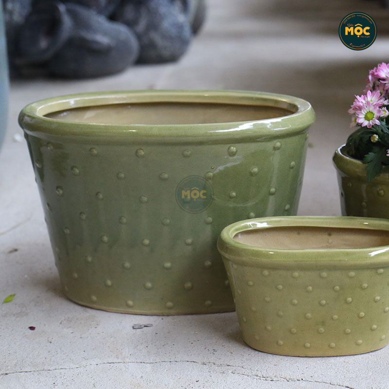 3534 ID Oval Chấm Bi 33x22x22